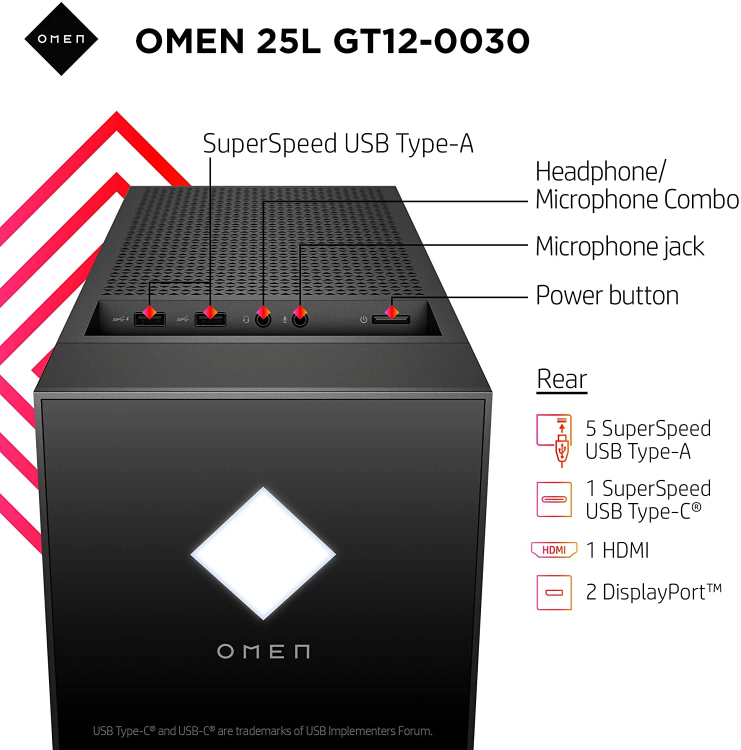 HP Omen 25L Gaming Desktop Ryzen 7 8-Core 16Gb 512SSD RX5500 4GB